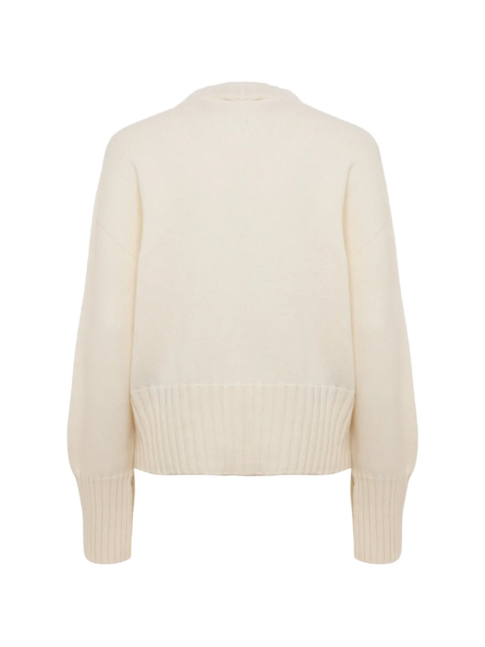 Laneus boxy-fit ribbed-trim sweater Beige
