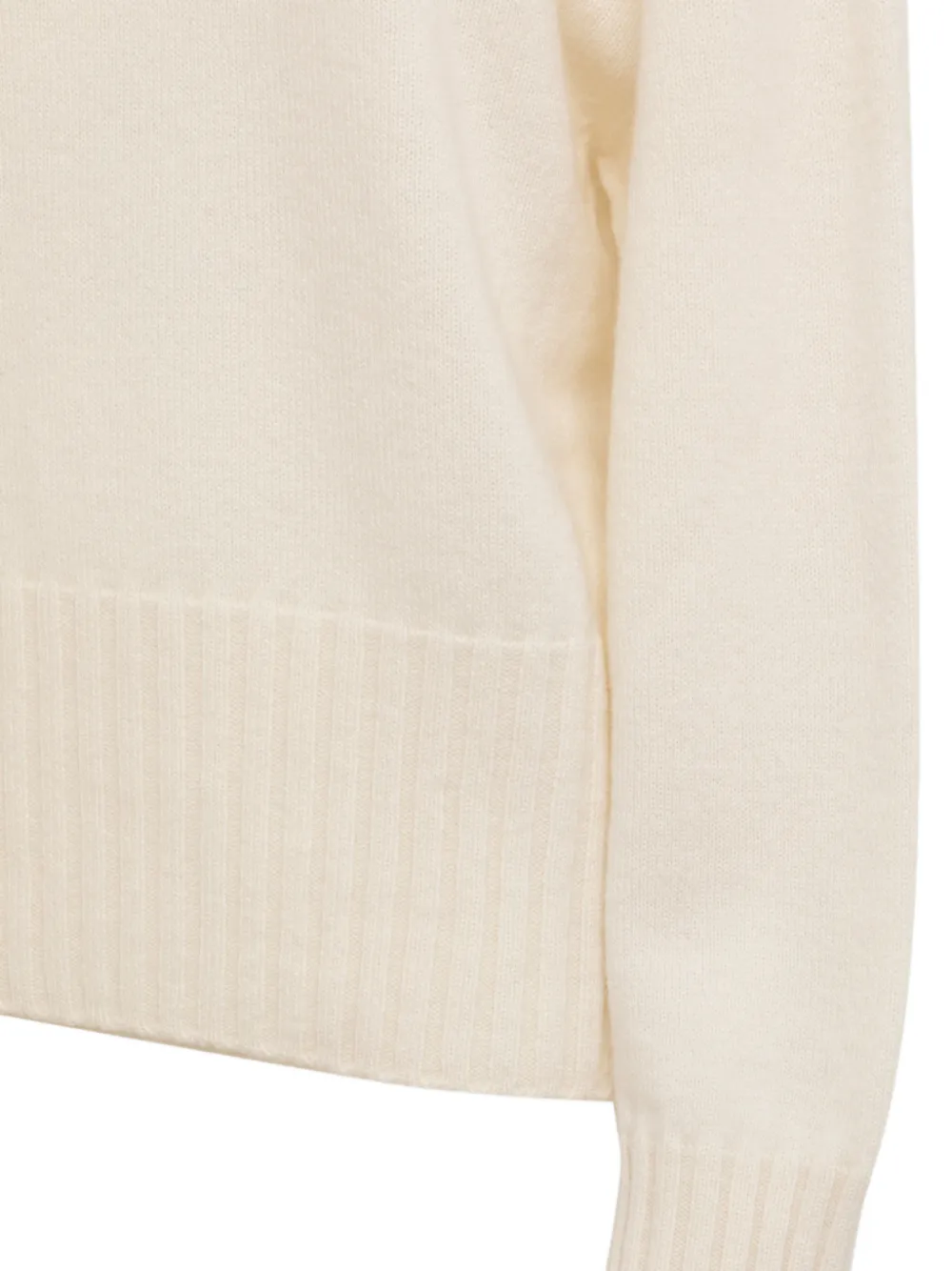 Laneus boxy-fit ribbed-trim sweater Beige