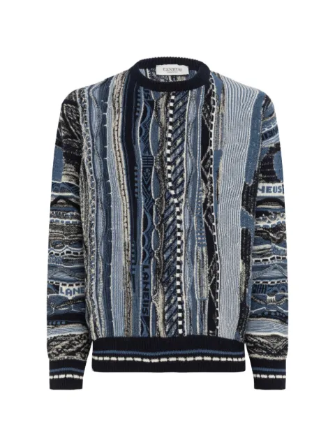 Laneus jacquard-knit boxy sweater