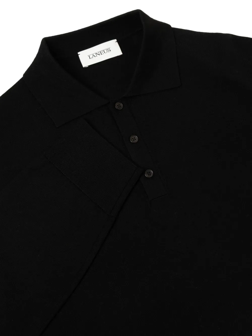 Laneus Poloshirt met lange mouwen Zwart