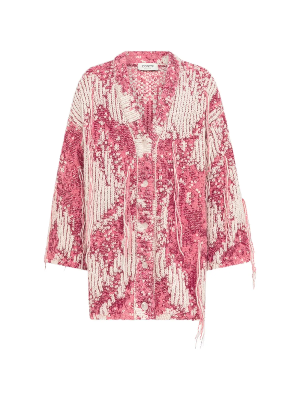 Laneus Cardigan mit Fransen - Rosa