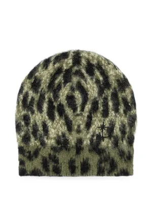 Stüssy Leopard Beanie Hat | Brown | FARFETCH