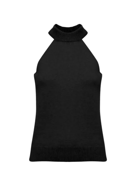 Laneus halterneck knitted top