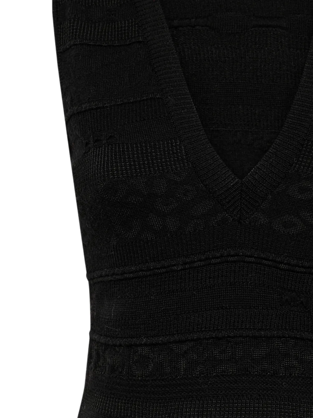 Laneus Slim-fit body met jacquard Zwart