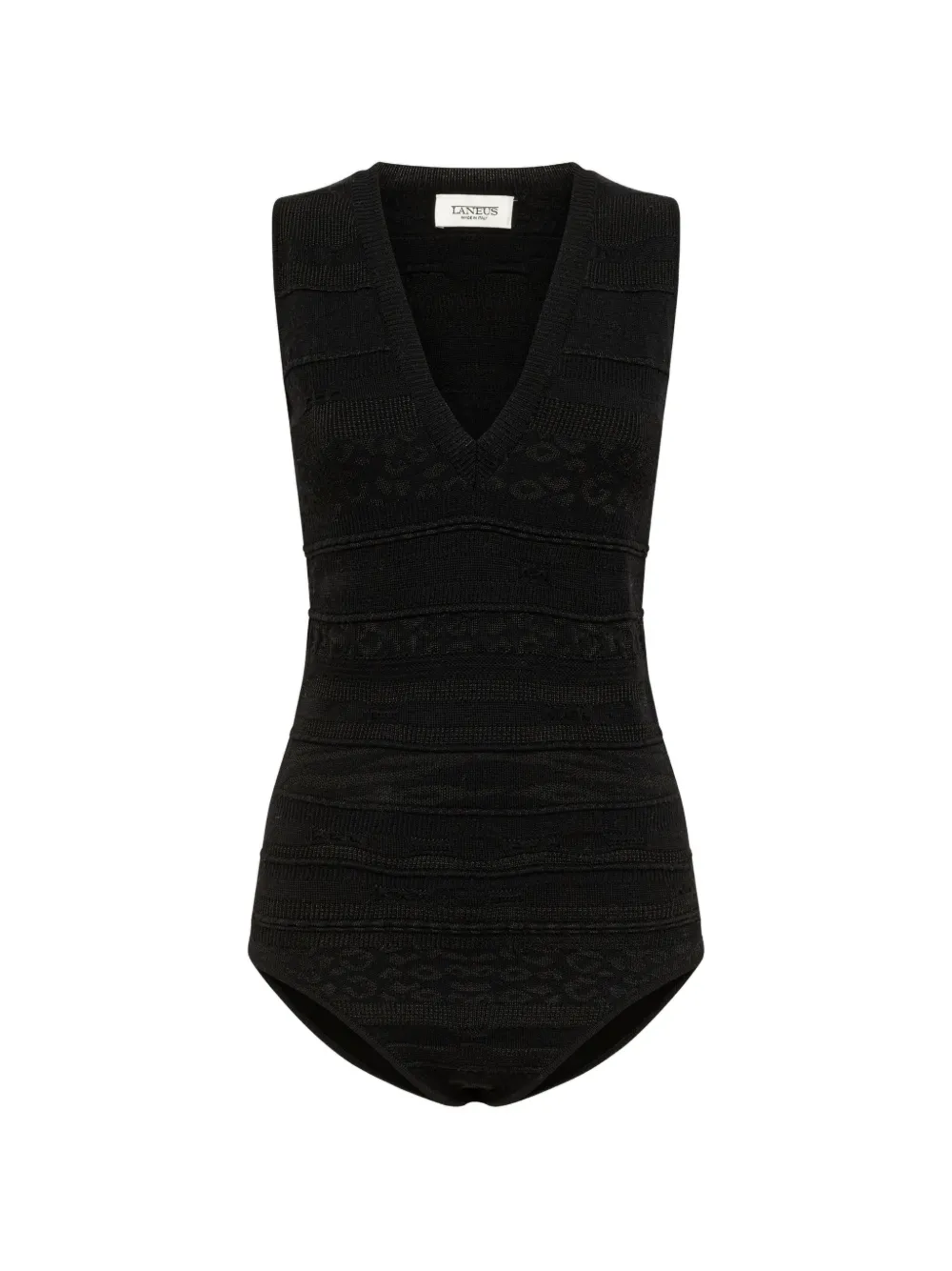 Laneus Body slim jacquard - Nero