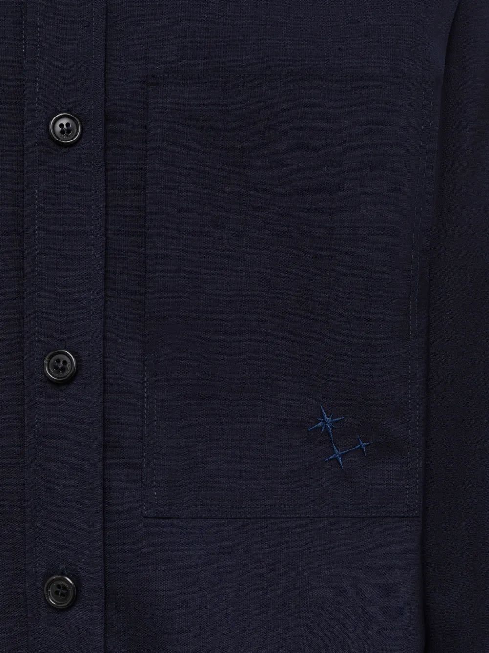 Laneus Boxy overhemd met zakdetail Blauw