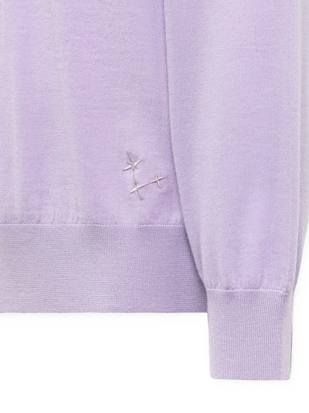 Laneus Sweater met geborduurd detail en ronde hals Paars