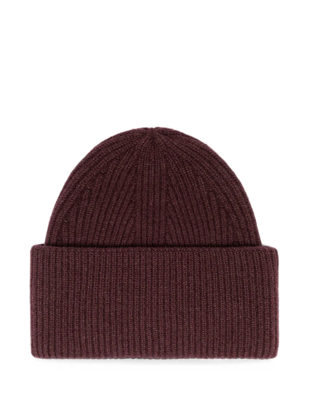 Laneus Ribbed-knit Beanie Hat In Burgundy