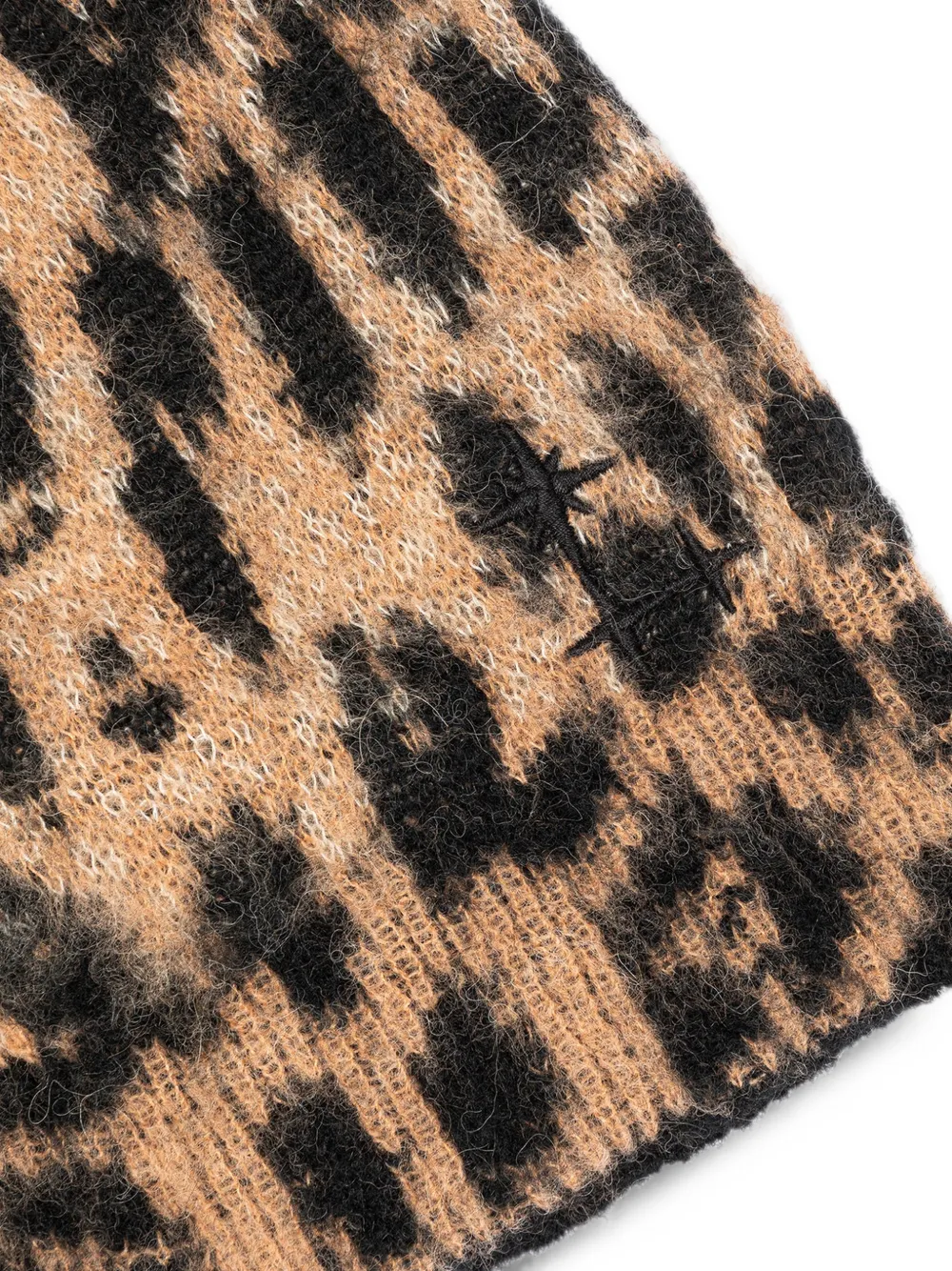 Laneus Muts met luipaardprint Bruin