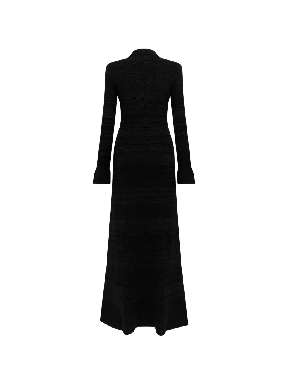 Laneus Gebreide slim-fit maxi-jurk met jacquard Zwart