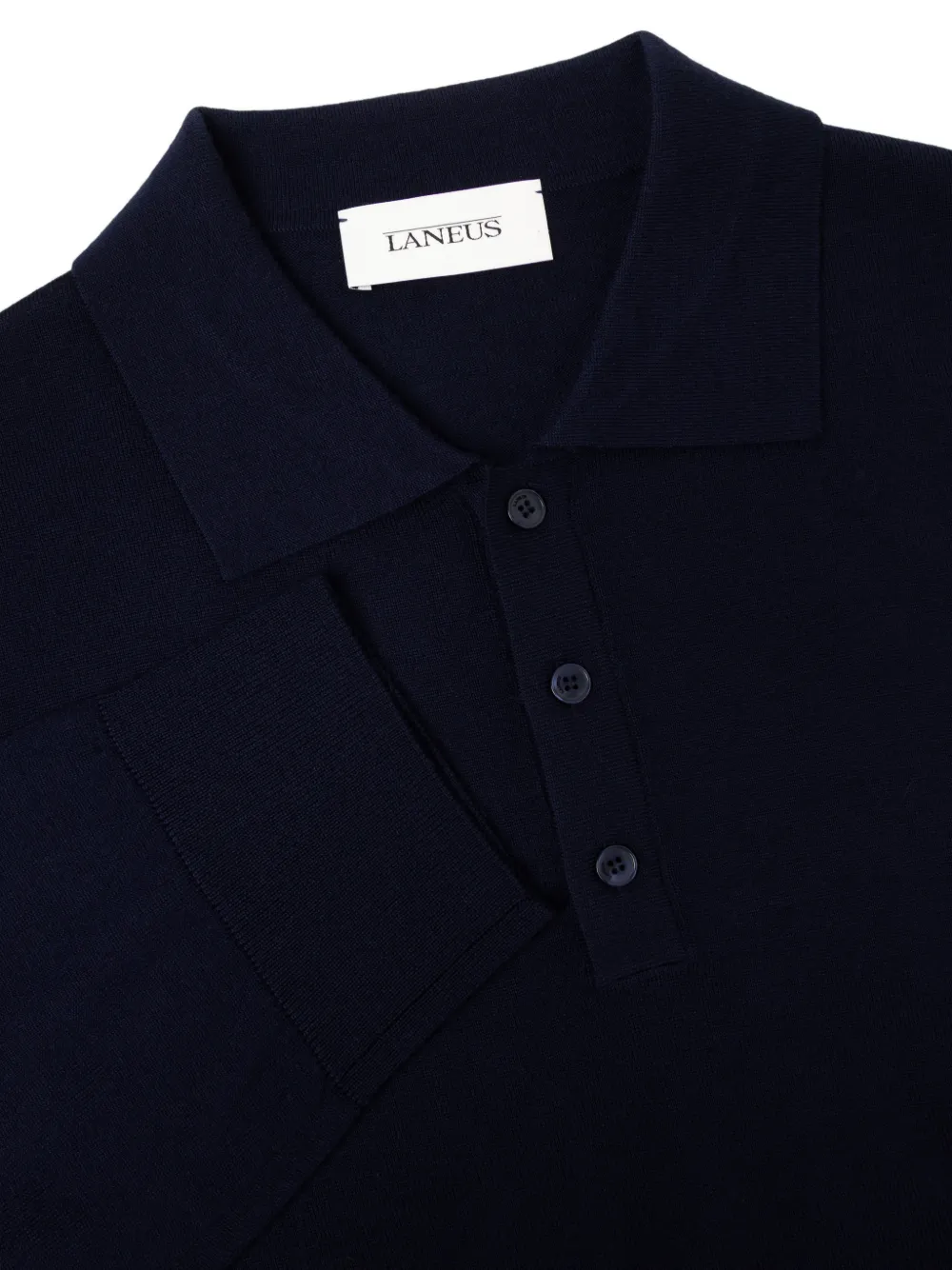Laneus long-sleeve polo shirt Blauw