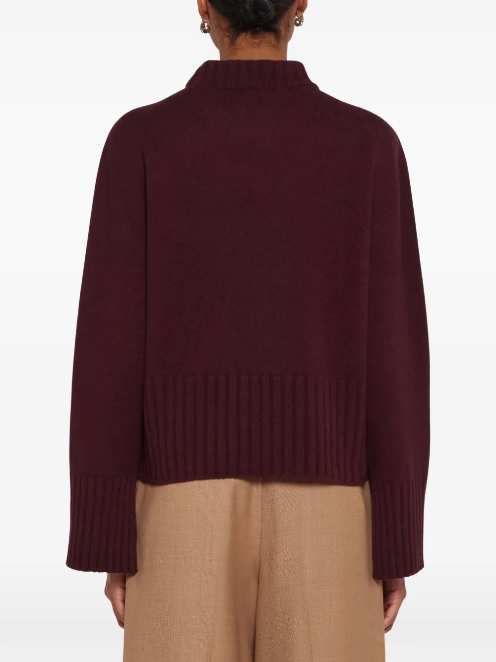 Laneus Boxy trui met geribbelde afwerking Rood