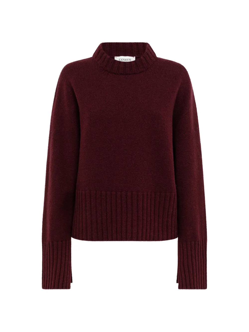 Laneus Gerippter Pullover - Rot