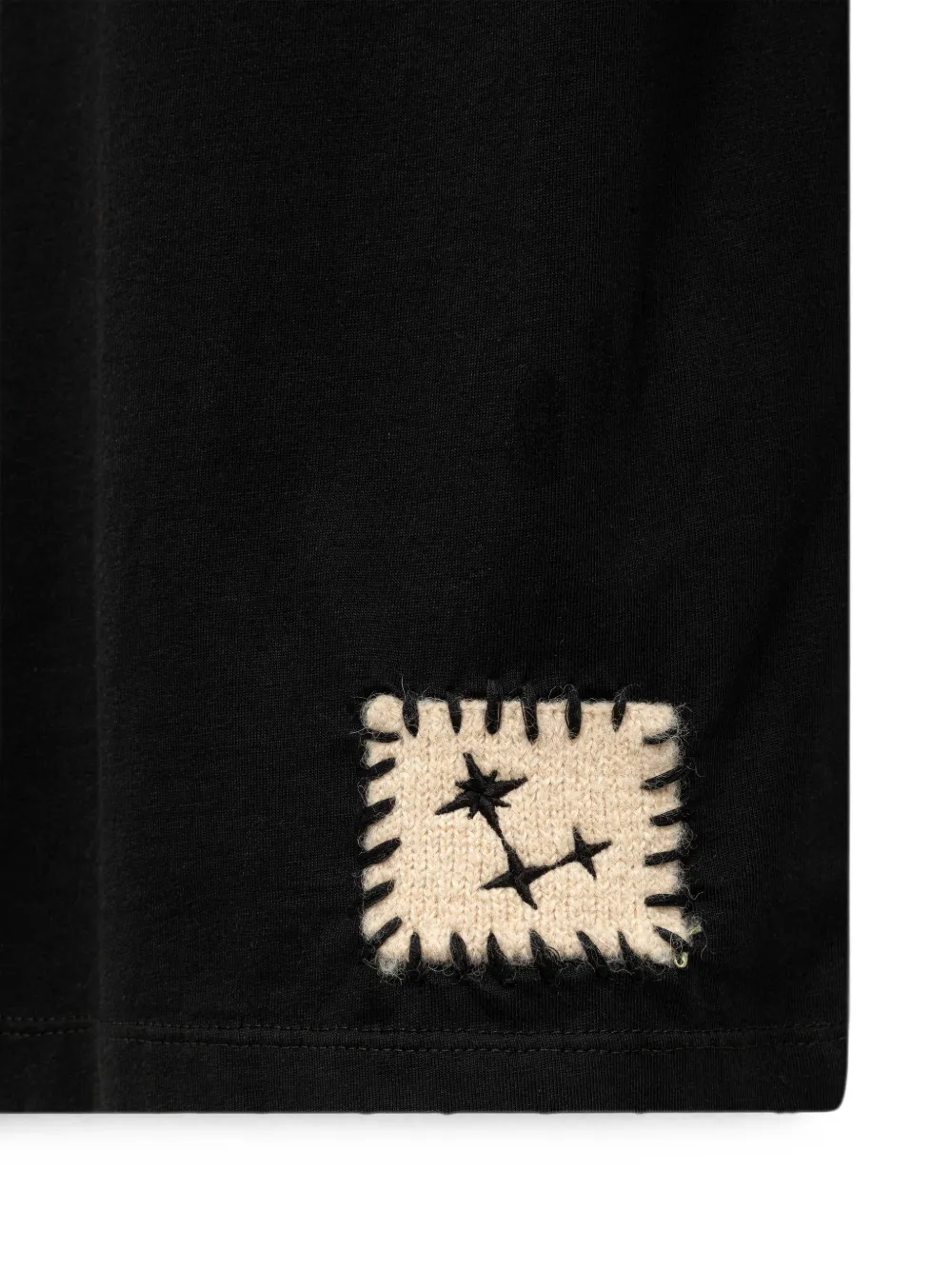 Laneus patch-detail short-sleeve T-shirt Zwart