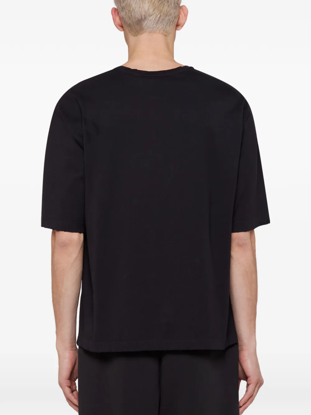 Laneus patch-detail short-sleeve T-shirt Zwart