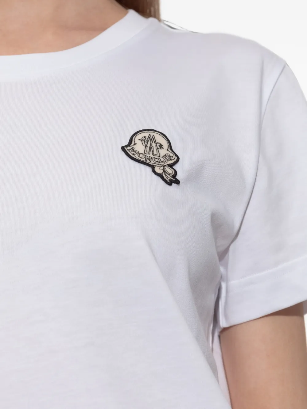 Moncler T-shirt met logopatch Wit
