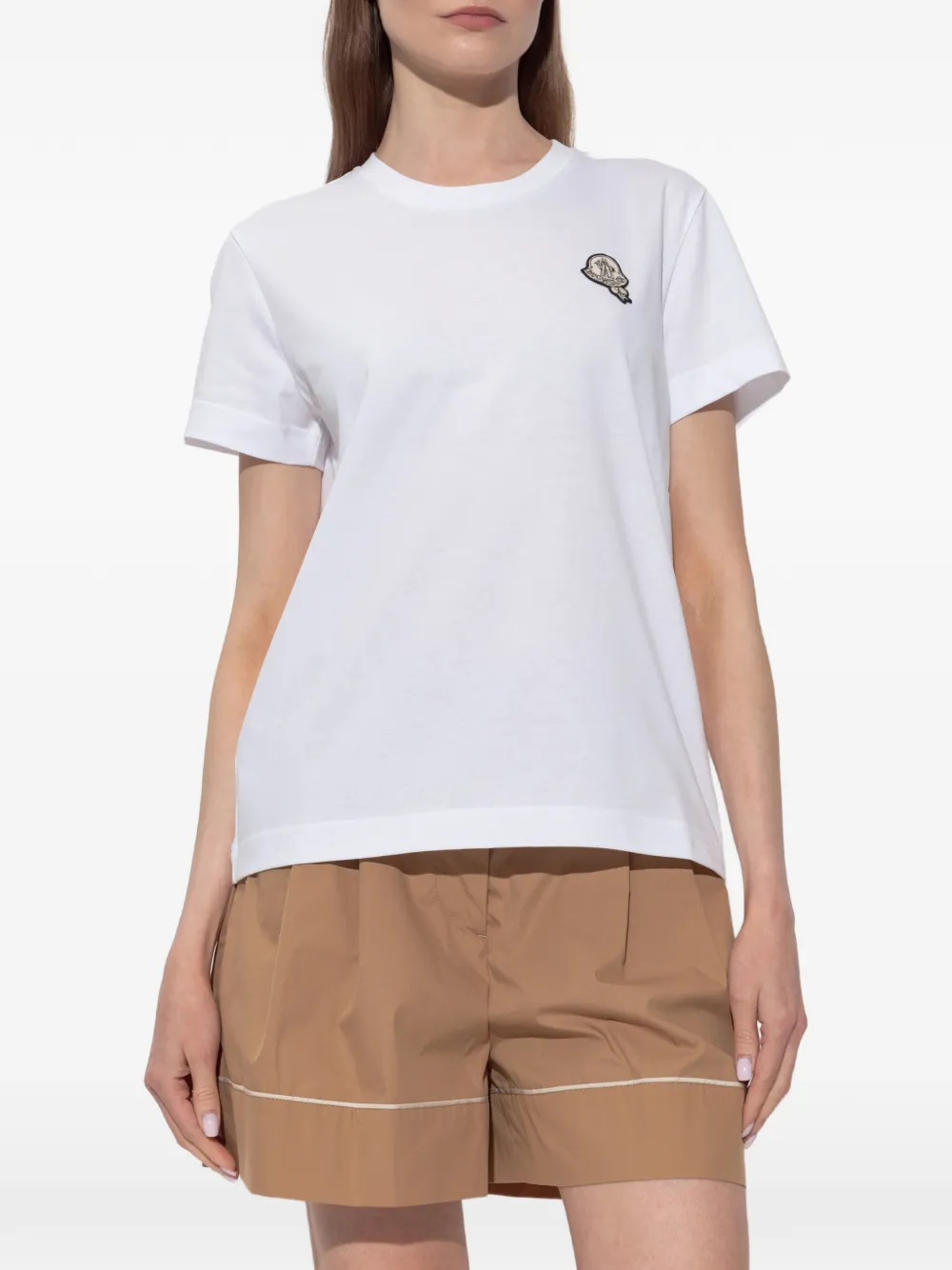 Moncler T-shirt met logopatch Wit