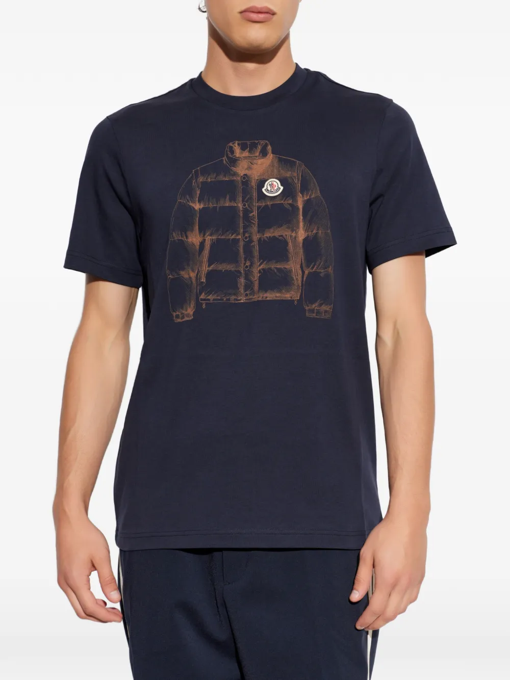 Moncler T-shirt met grafische print Blauw