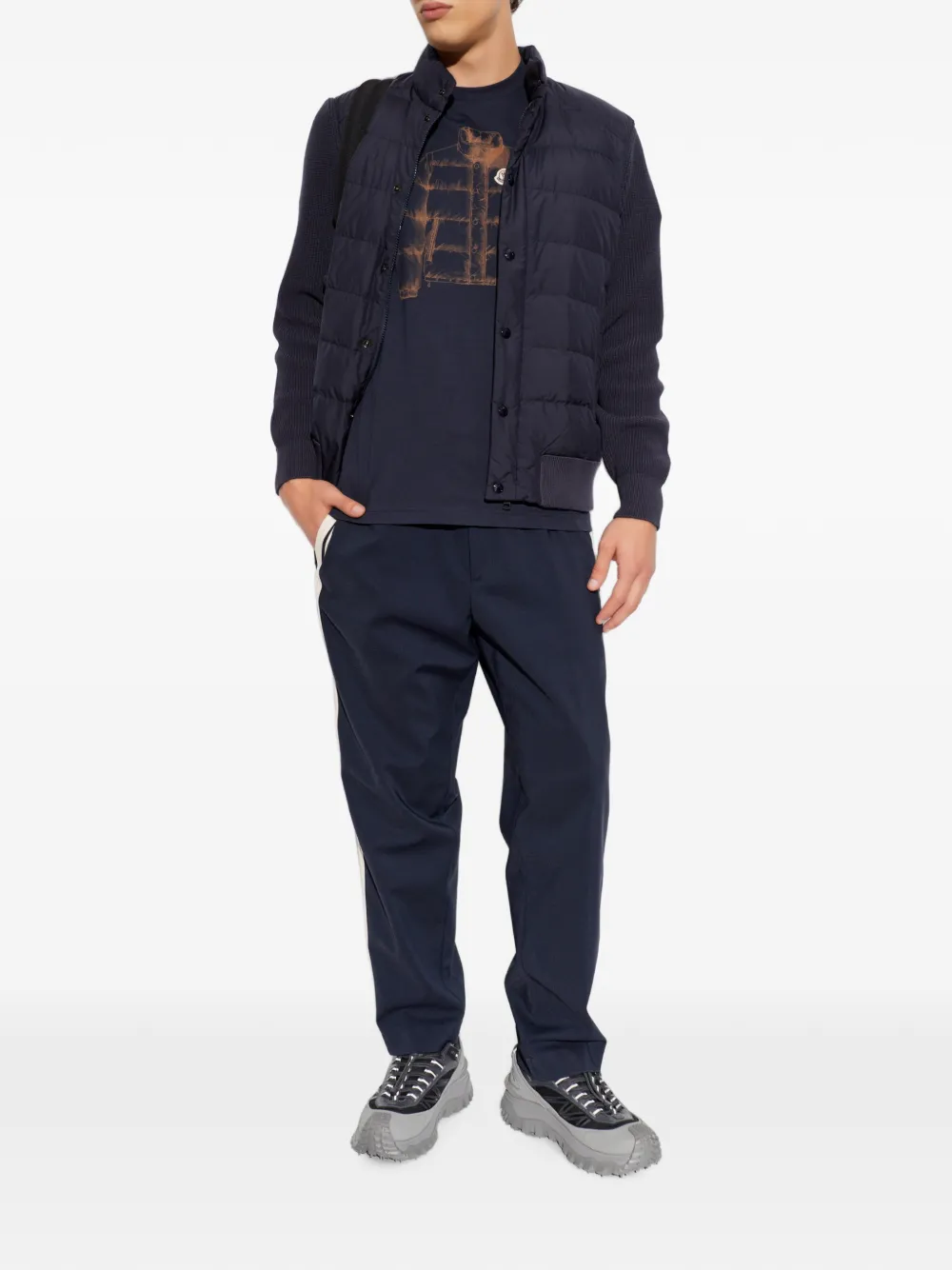 Moncler T-shirt met grafische print Blauw