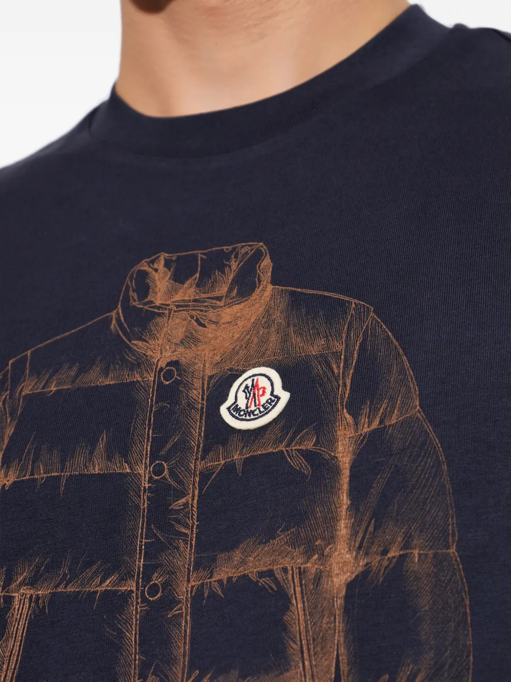 Moncler T-shirt met grafische print Blauw
