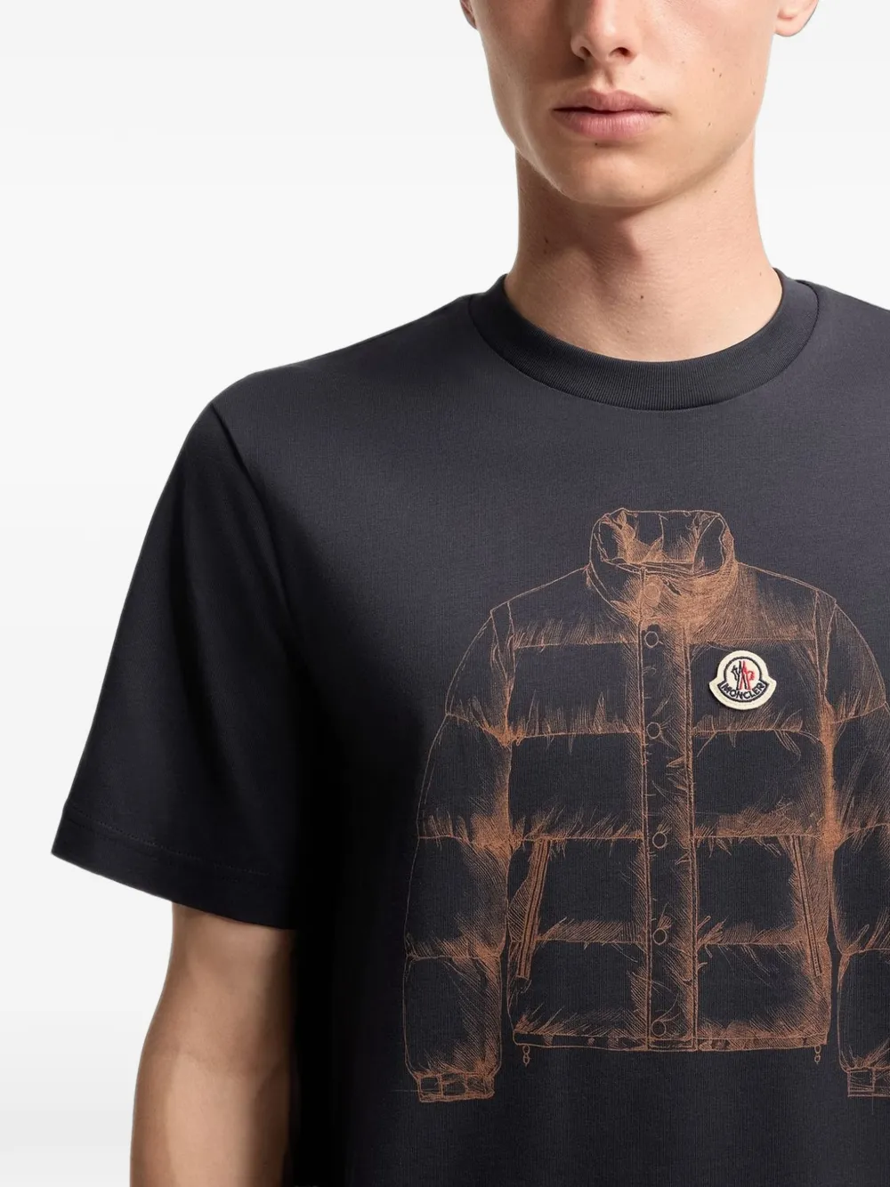 Moncler T-shirt met grafische print Blauw