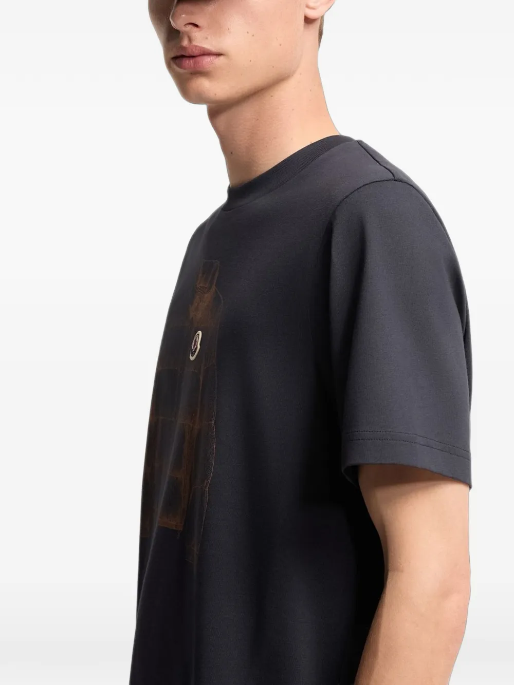 Moncler T-shirt met grafische print Blauw