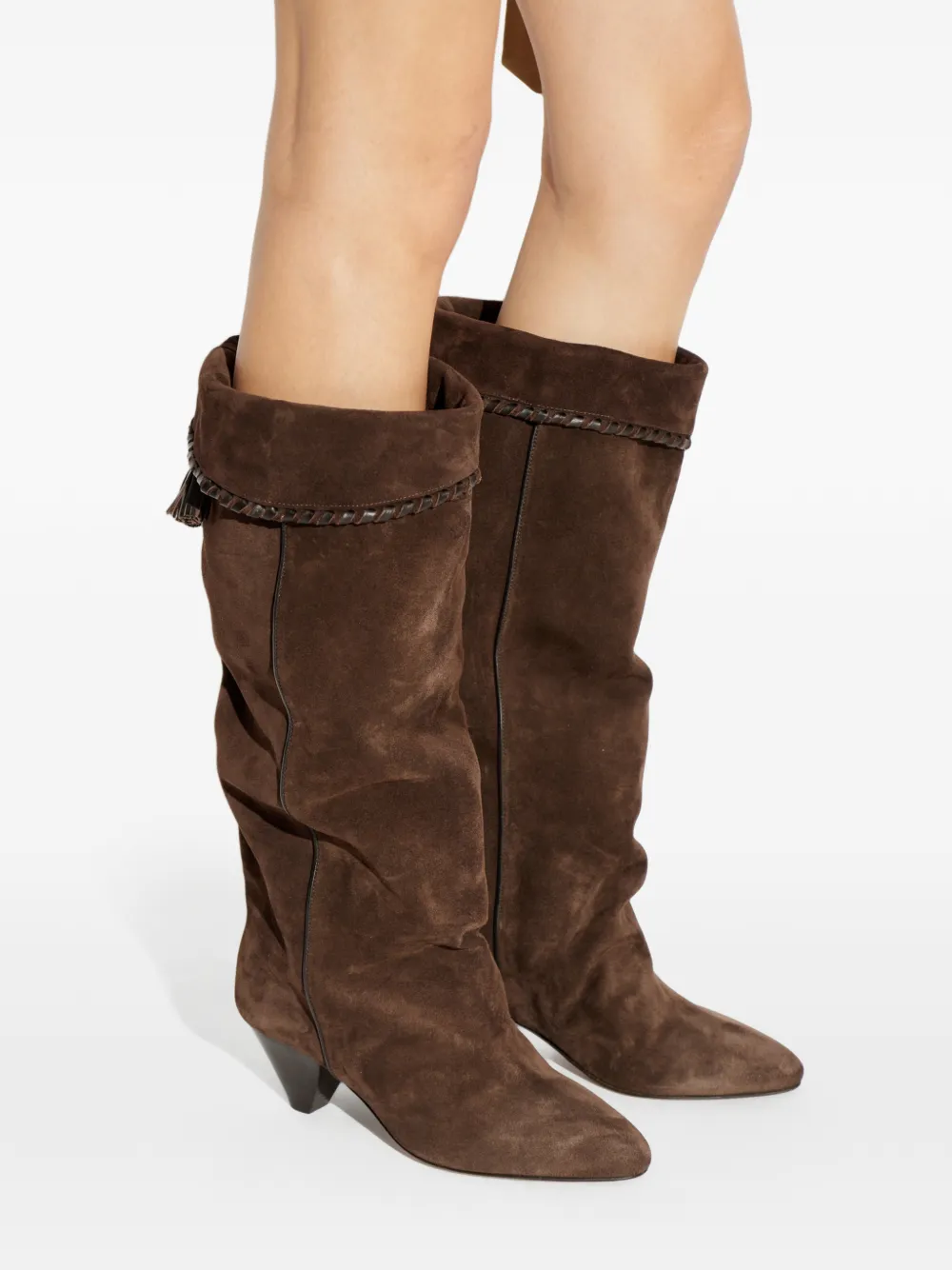 ISABEL MARANT Elita tassel-detail boots Bruin