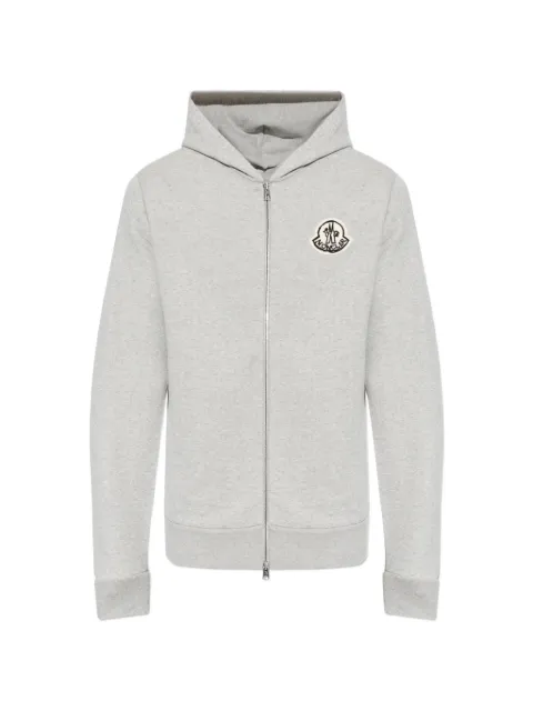 Moncler logo-patch zip-up hoodie