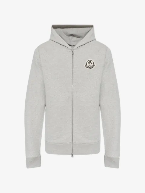 Moncler logo-patch zip-up hoodie