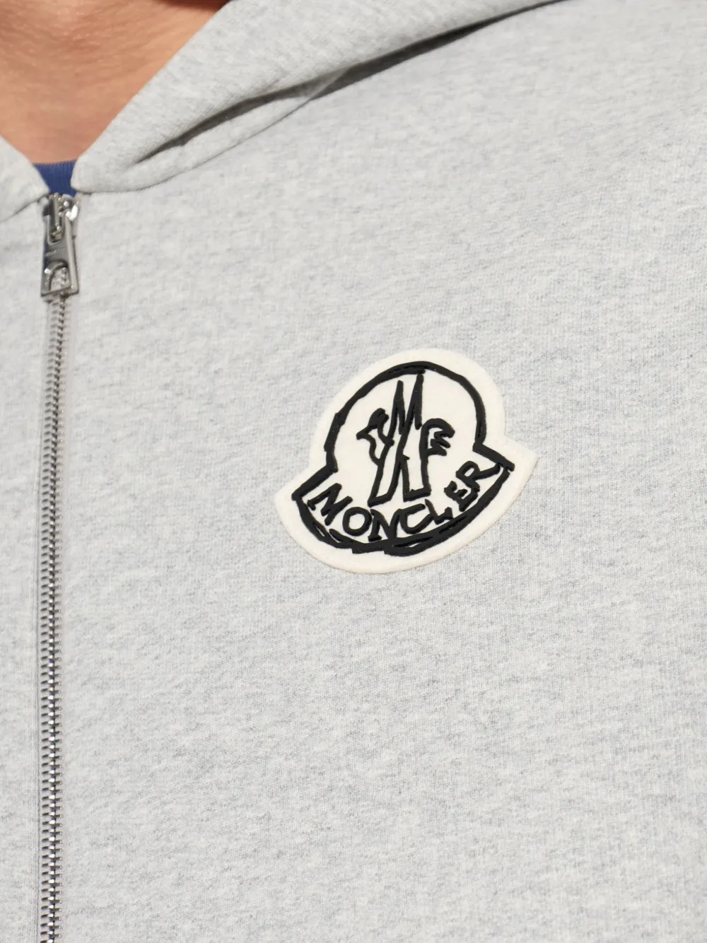 Moncler Hoodie met logopatch Grijs