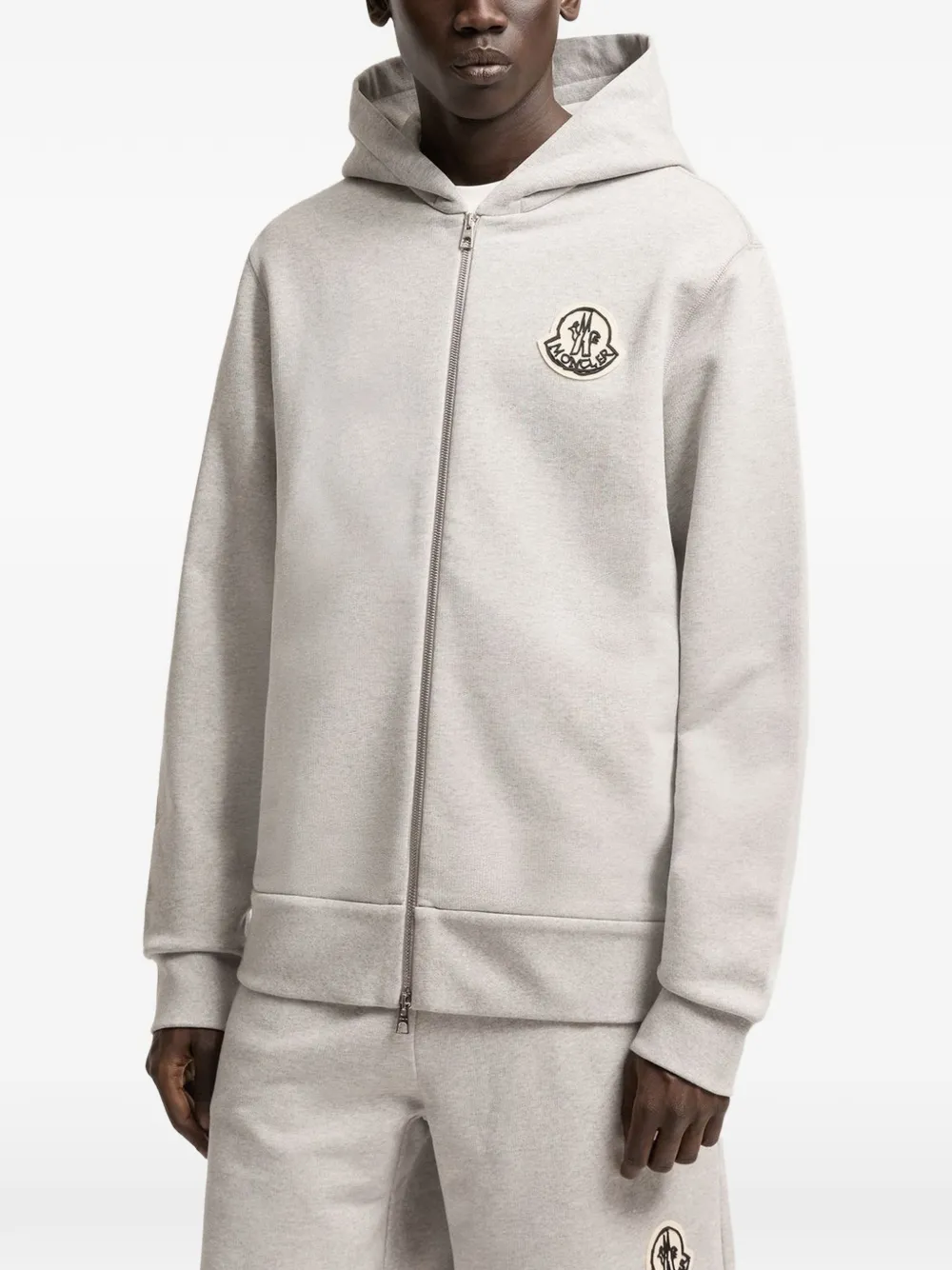MONCLER ジップアップパーカー グレー XL Moncler ジップアップ パーカー | グレー | FARFETCH JP
