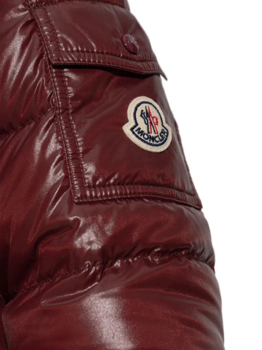 Moncler Gewatteerd jack met logopatch Rood