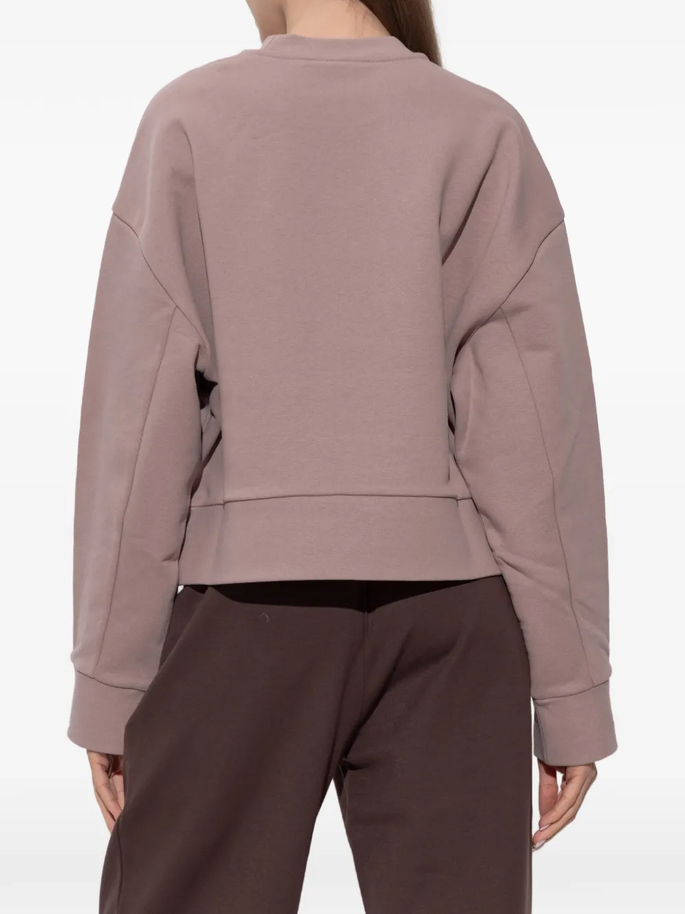 Moncler Sweater met geborduurd logo Roze