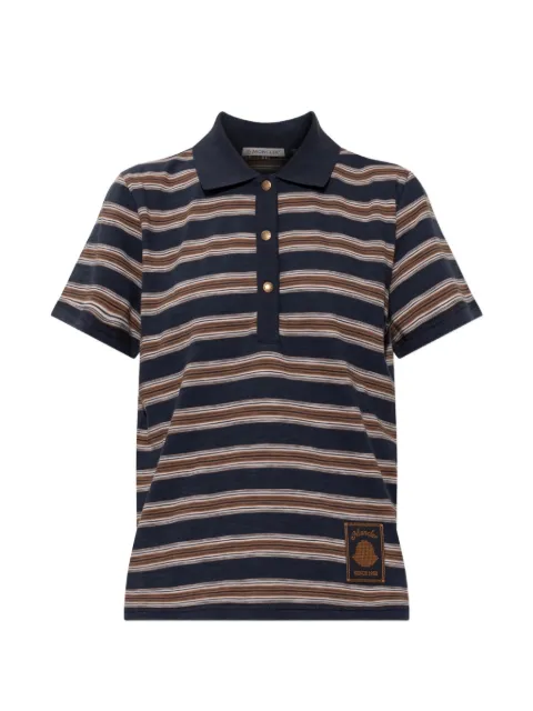 Moncler Polo a righe con applicazione logo