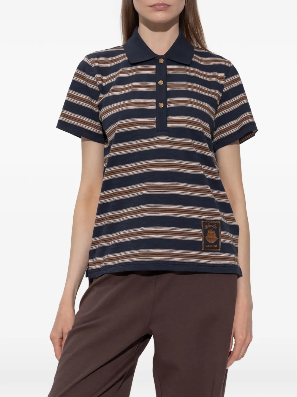 Moncler Gestreepte polotop Blauw