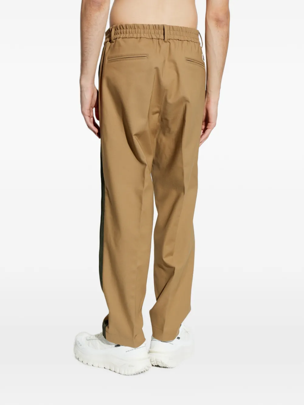 Moncler Pantalon van katoenen wolblend Beige