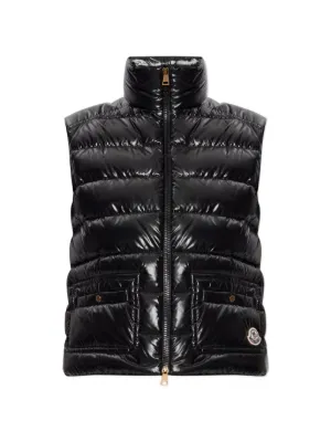 Moncler Ghany Padded Down Gilet | Black | FARFETCH