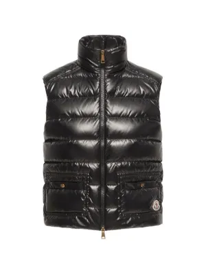 Moncler Ghany Padded Down Gilet | Black | FARFETCH