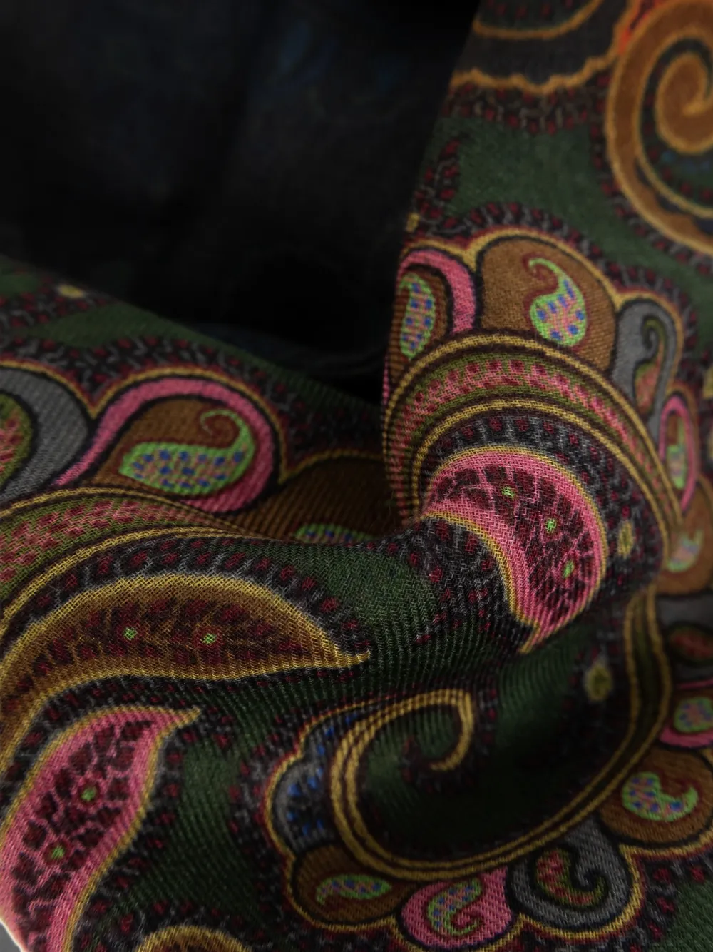 ETRO Sjaal met paisley-print en franje Blauw