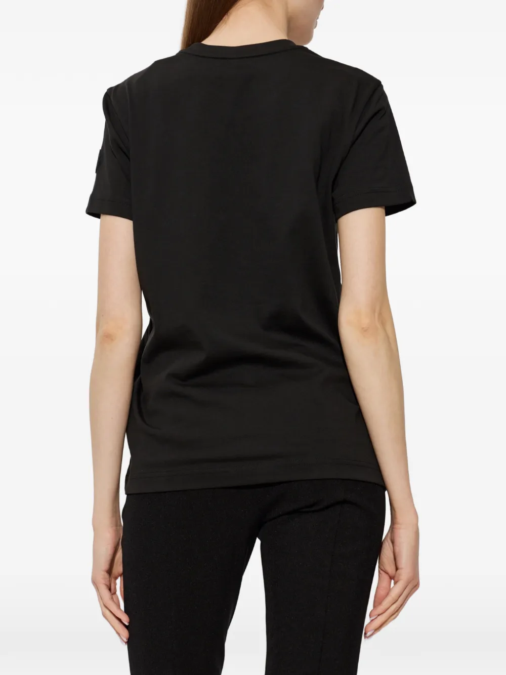 Moncler T-shirt met logoprint Zwart
