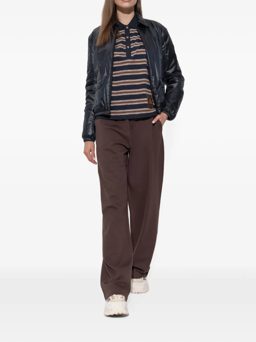 Moncler Lanset jack met logopatch Blauw