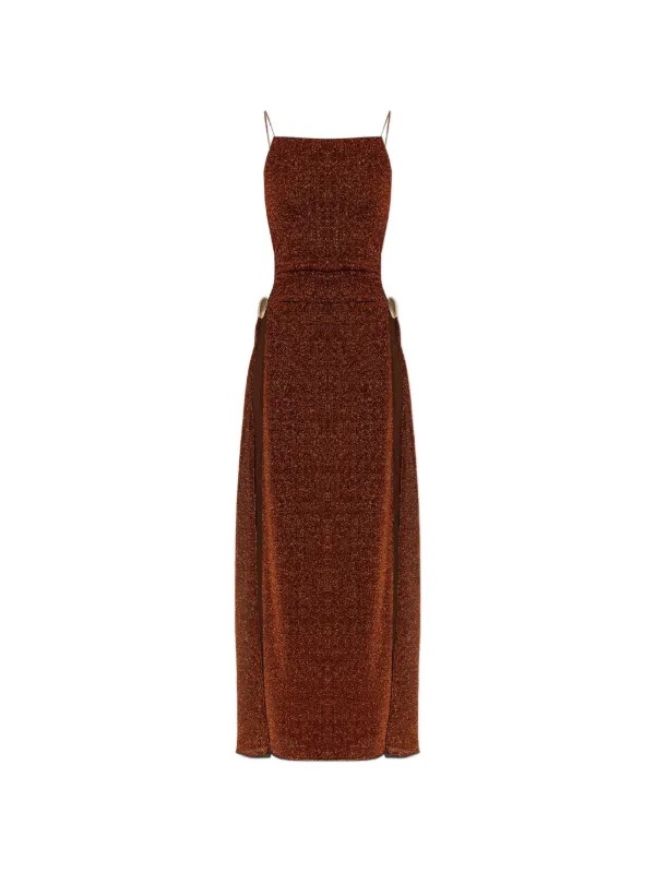 oseree brown dress Lumiere Shell Long in Stylist Super High Waisted Dress/Jumpsuit/Romper the Lumière Shell Long Belt size:44” fits 42 pants