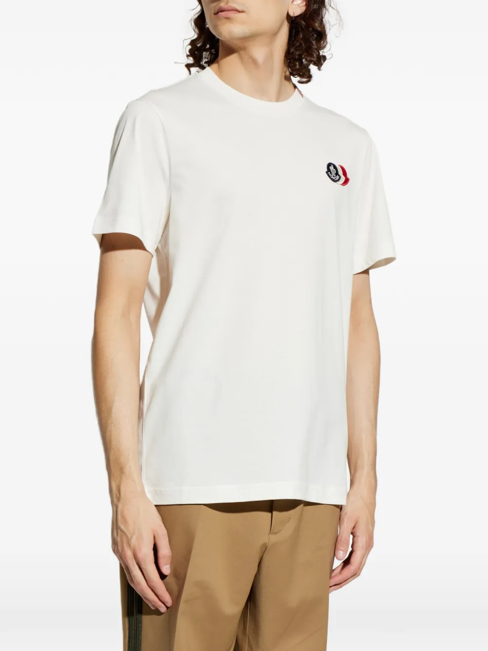 Moncler T-shirt met logopatch Wit
