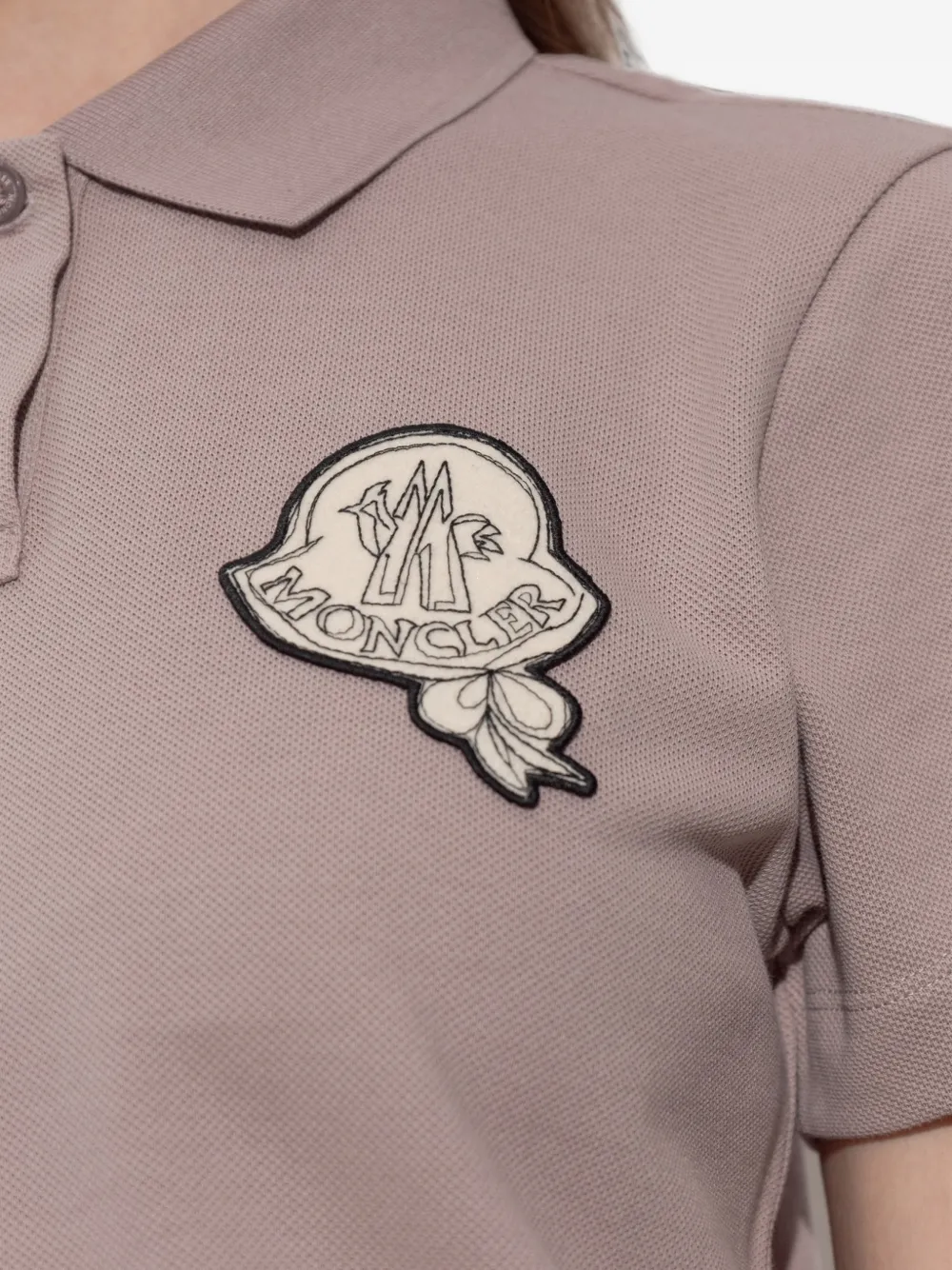 Moncler Poloshirt met logopatch Roze