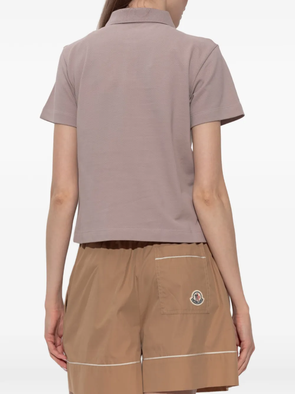 Moncler Poloshirt met logopatch Roze