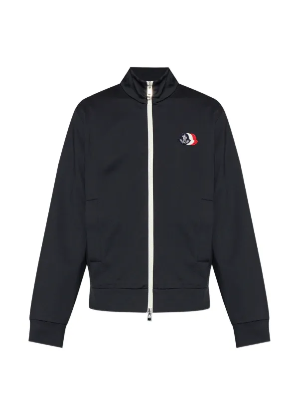 モンクレール（MONCLER）　ジップアップ・スウェットシャツ Moncler ジップアップ スウェットシャツ | ブルー | FARFETCH JP