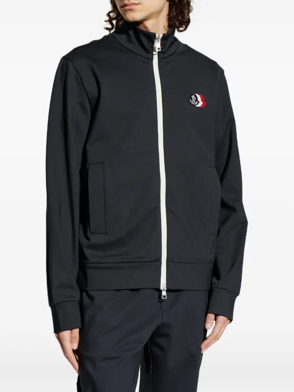モンクレール（MONCLER）　ジップアップ・スウェットシャツ Moncler ジップアップ スウェットシャツ | ブルー | FARFETCH JP