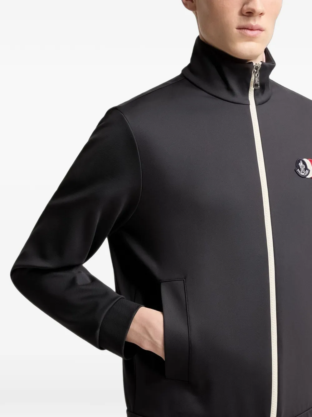 Moncler Jack met logopatch Blauw