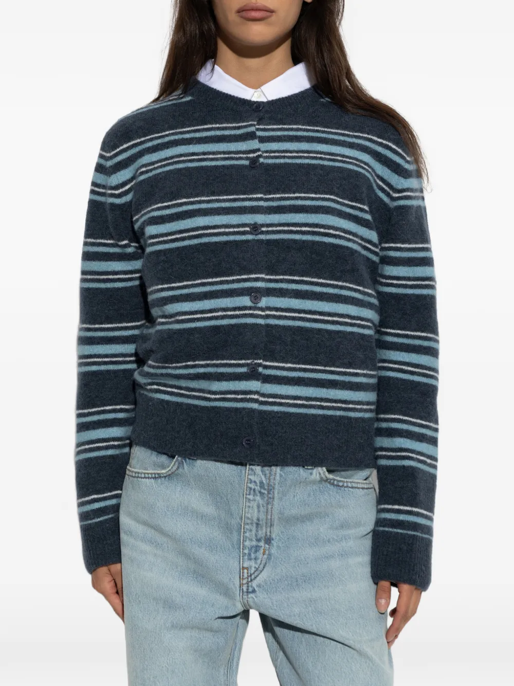 SAMSOE Nor gestreept vest Blauw