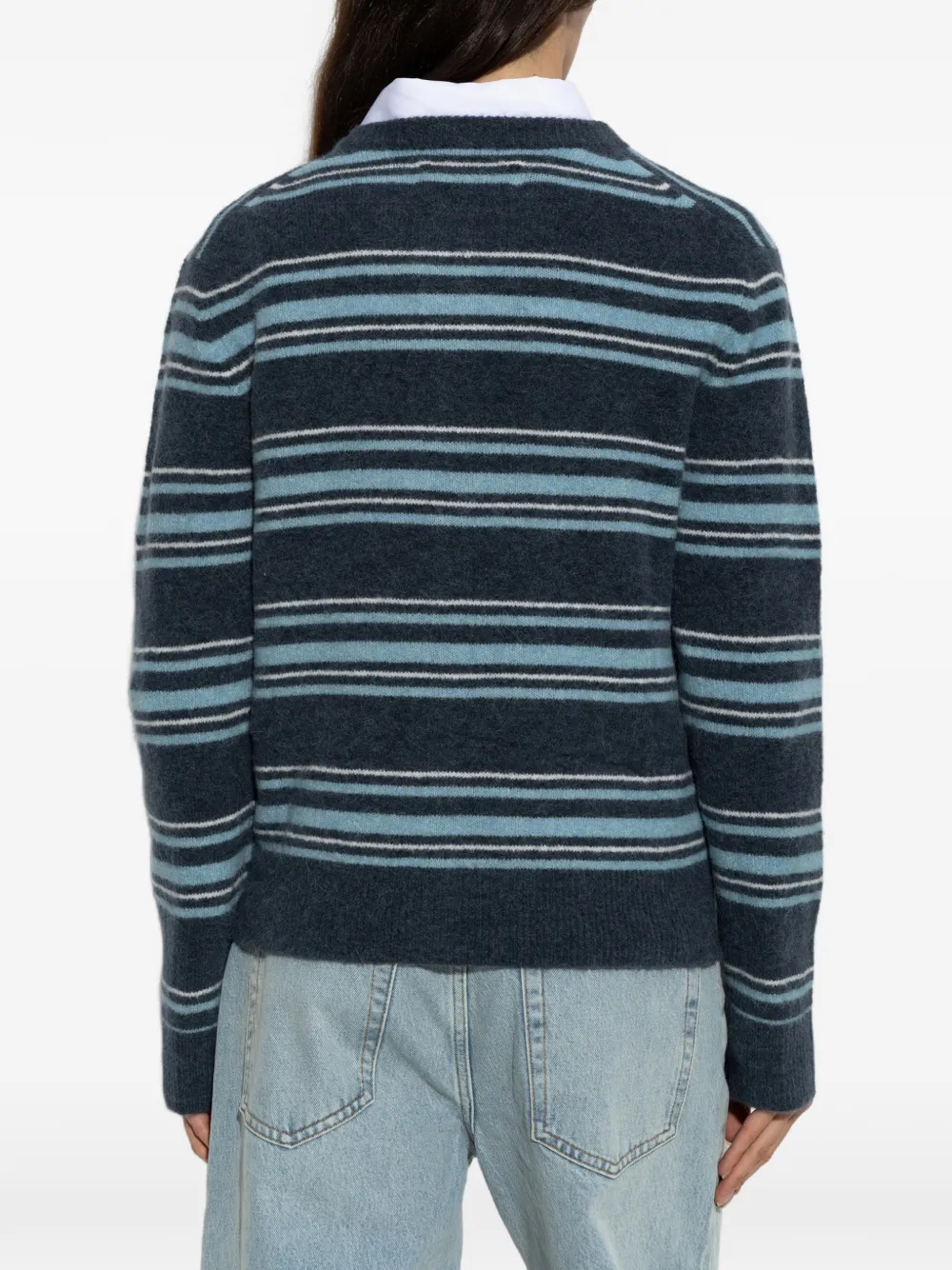 SAMSOE Nor gestreept vest Blauw